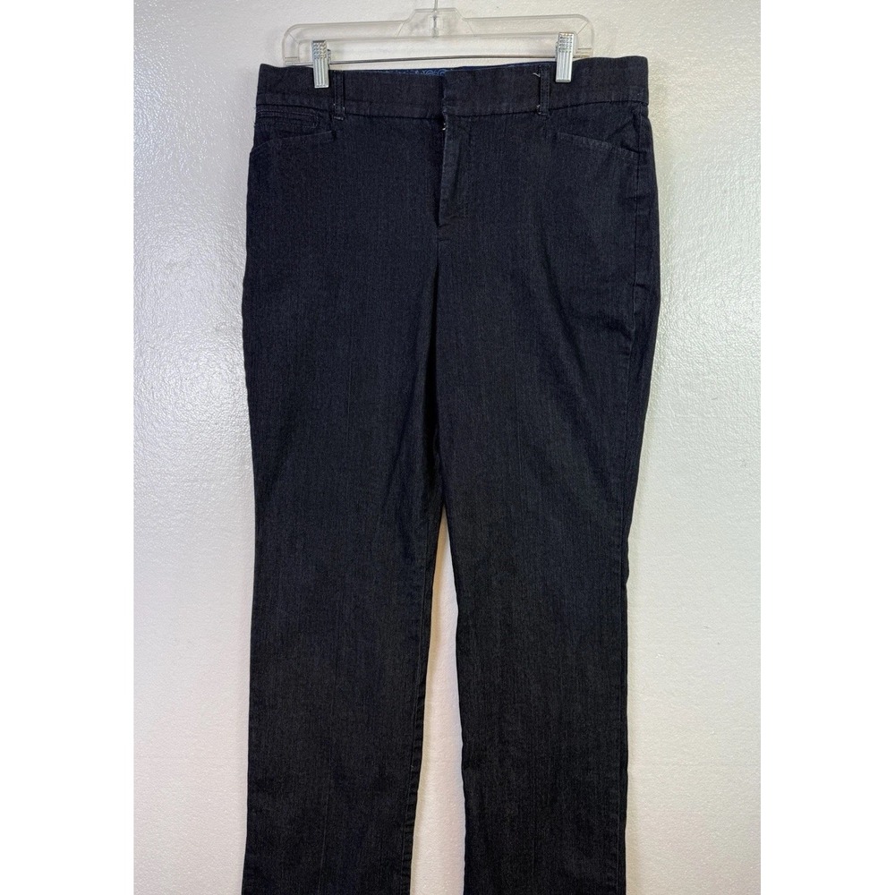 Gloria Vanderbilt Jeans Missy Senora Sz 12 Black 5-Pocket‎ Women Straight Fit